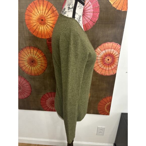 Vintage Tweeds Olive Green 100% 2Ply- Cashmere Sweater Classic Preppy Style Sz S - Picture 2 of 5